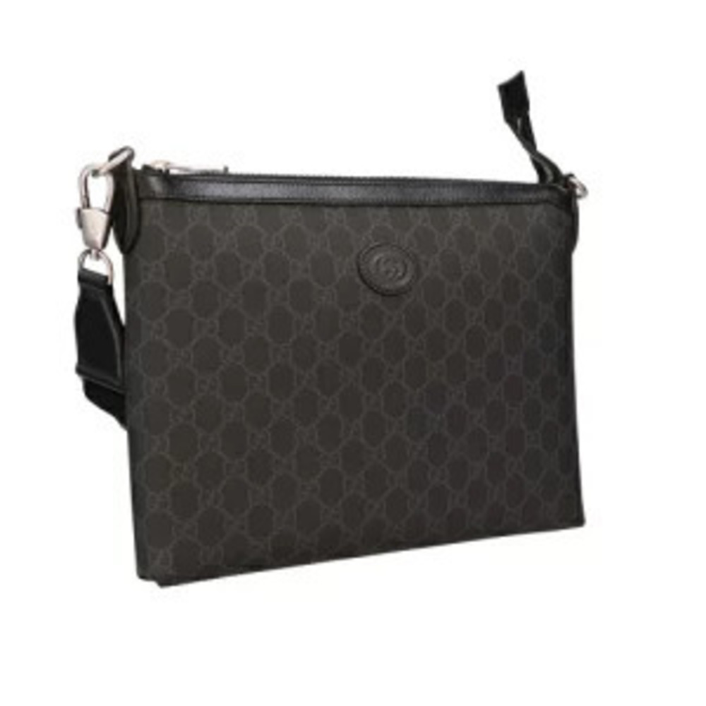 Gucci shoulder Interlocking bag GG black